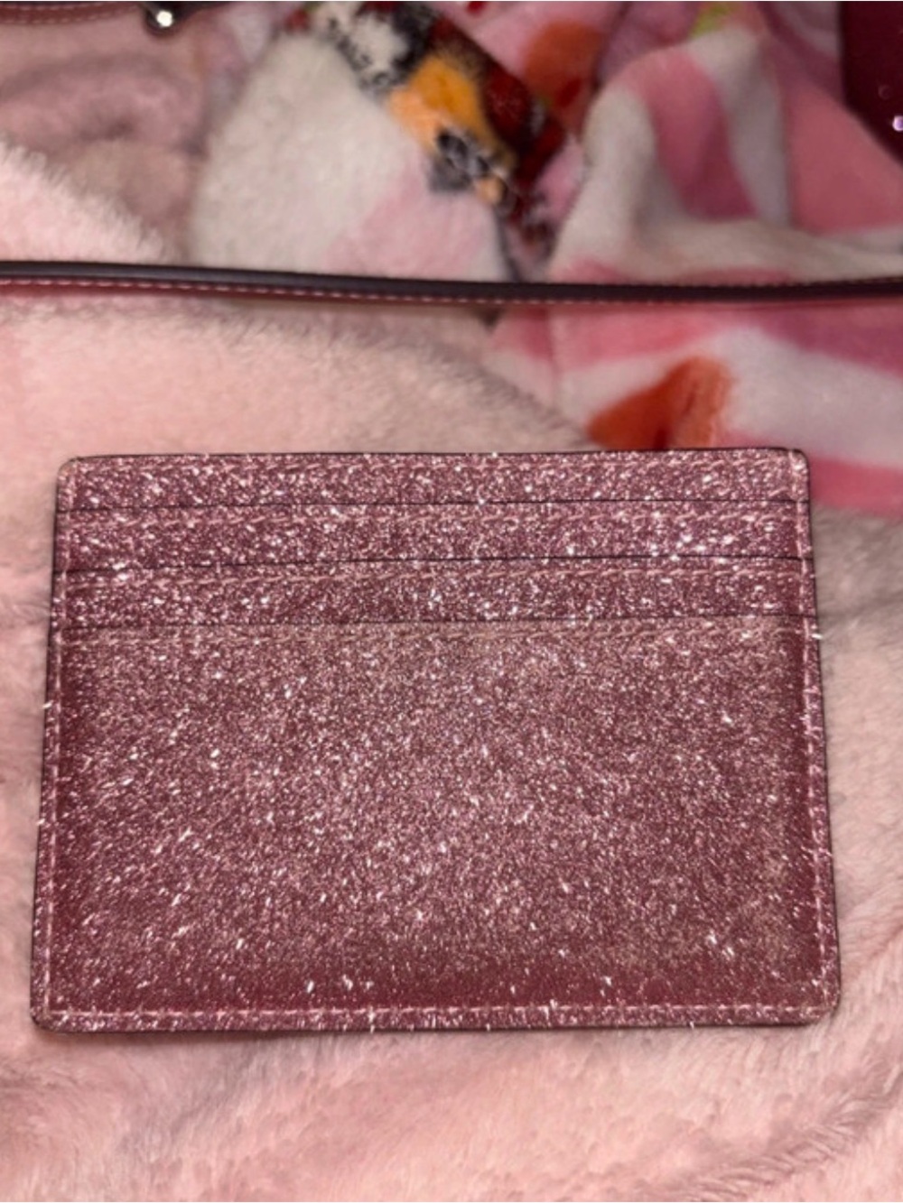 kate spade Rose Gold Glitter Tote with Matching Cardholder - Picture 3 of 7